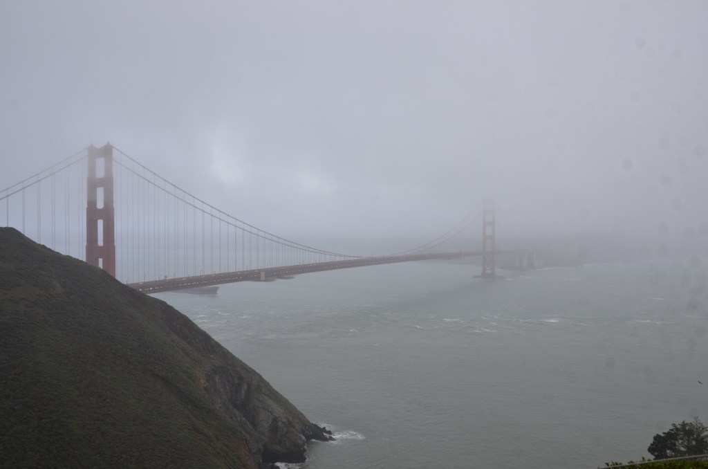 Fog and rain and the Golden Gate&nbsp;Bridge…
